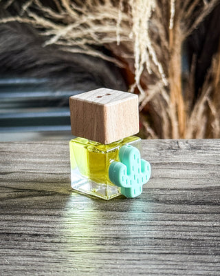 Minty Cactus Vent Clip Car Diffuser in Leather and Lace