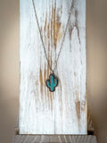 Tessa Cactus Necklace - Turquoise - Western Jewelry - Necklace - Bronco Western Supply Co.