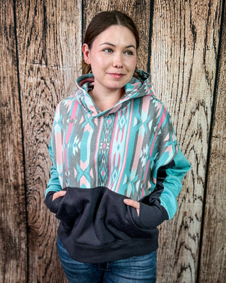 Casa Aztec Hoodie in Charcoal by Hooey