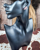 stud earrings on mannequin