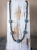 Byrdie Navajo Style Pearl Necklace - Punchy Western - Bronco Western Supply Co.