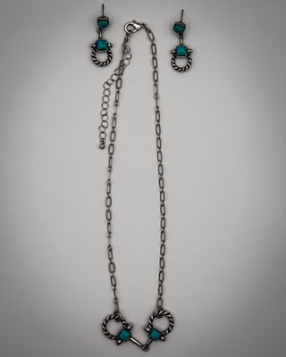 Brielle Snaffle Bit Necklace and Earring Set