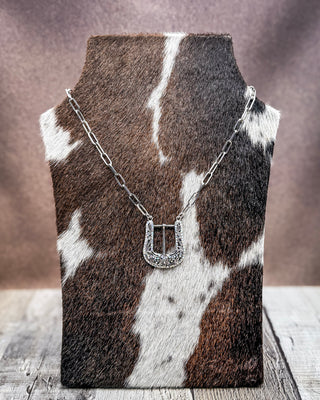 Avery Rhinestone Buckle Necklace