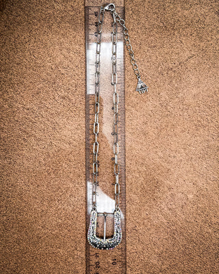 Avery Rhinestone Buckle Necklace