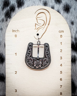 Rowan Floral Buckle Dangle Earrings