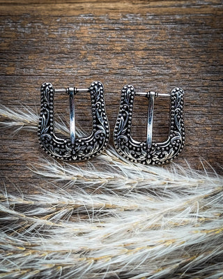 Wylie Western Buckle Stud Earrings