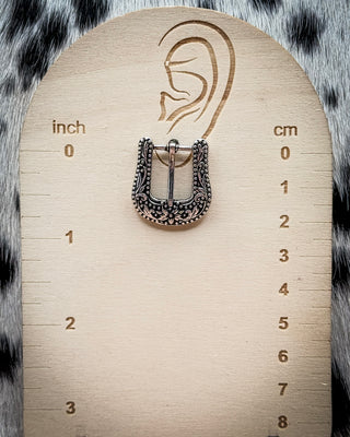 Wylie Western Buckle Stud Earrings