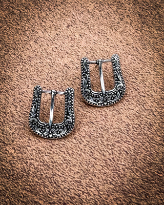 Wylie Western Buckle Stud Earrings