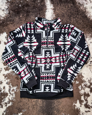 Blackstone Aztec Pullover Hoodie in Black