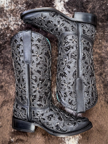 Onyx Lace Corral Boot