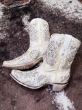 boots on cowhide
