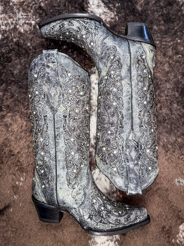 Silver Squall Corral Boot