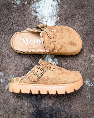 Cali Buckle Platform Clog in Tan by Very G