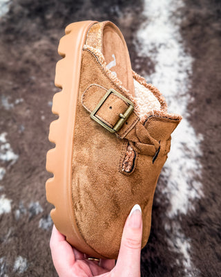 Cali Buckle Platform Clog in Tan by Very G