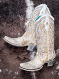 boots on cowhide