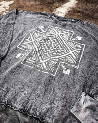 Haven Cross Mineral Wash Lightweight Sweatshirt in Charcoal