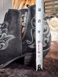 Myra Bag - La Ponderosa Leather Booties in Ebony - Western Fashion Boot - Bronco Western Supply Co.