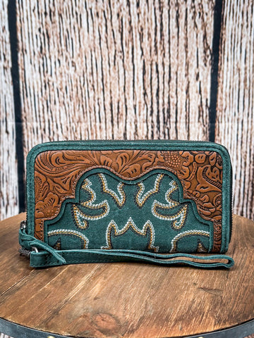 Myra Bag - Electric Desert Wallet In Green