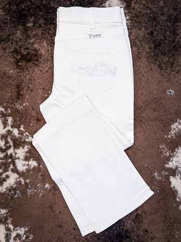 Cowgirl Tuff White Pull-On Bootcut Jeans