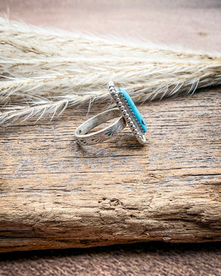 Silvermark Arizona Blue Turquoise Adjustable Ring