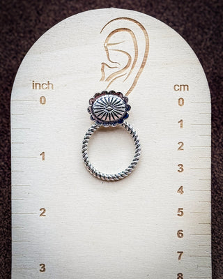 Lariat Halo Concho Hoop Earrings