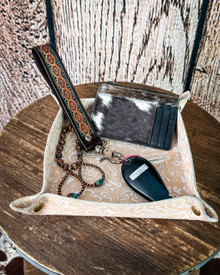 Copperwind Leather Tray in Natural