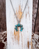 Rider Squash Blossom Chain Necklace - Turquoise