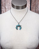 Rider Squash Blossom Chain Necklace - Turquoise