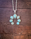 Rider Squash Blossom Chain Necklace - Turquoise