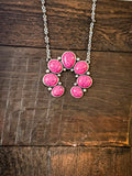 Pink Squash Blossom Chain Fashion Necklace