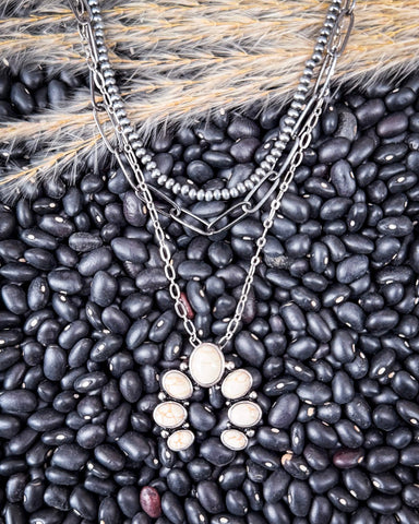 Dusty Squash Blossom Layer Necklace