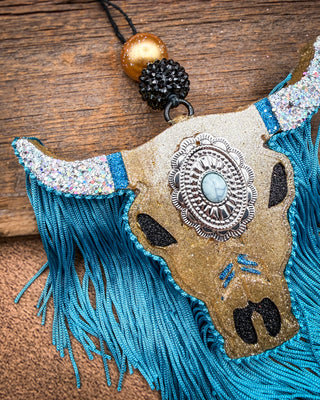 Harvest Glow Bull Skull Car Freshie in Pumpkin Apple Butter