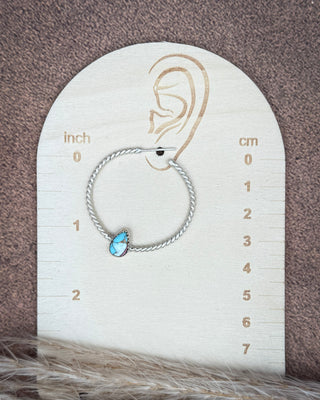 Dahlia Cotton Candy Sterling Silver Hoop Earrings