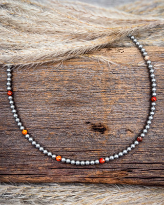 Clementine Trail Orange Magnesite Choker