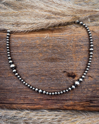 Marin Graduated Sterling Silver Pearl Necklace (15"-22")