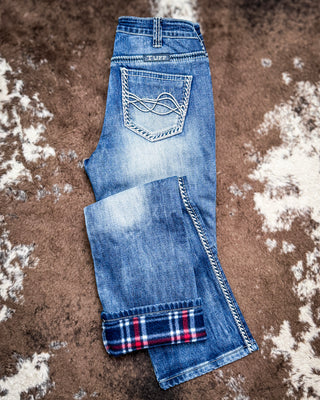 Famous Flannel Bootcut Jeans by Cowgirl Tuff