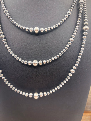 Marin Graduated Sterling Silver Pearl Necklace (15"-22")
