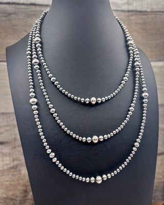 Marin Graduated Sterling Silver Pearl Necklace (15"-22")