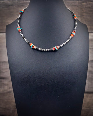 Caldera Spiny Oyster and Sleeping Beauty Turquoise Necklace