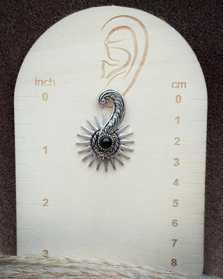 Black Rowel Boot Spur Stud Fashion Earrings