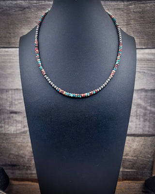 Tessa Blue and Pink Sea Sediment Necklace