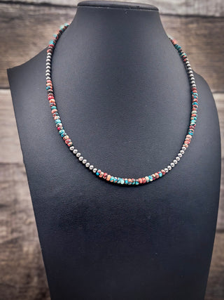 Tessa Blue and Pink Sea Sediment Necklace