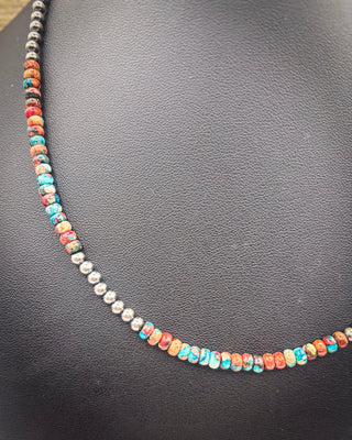 Tessa Blue and Pink Sea Sediment Necklace