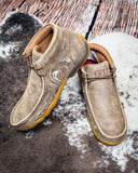 Elora Twisted X Chukka Driving Moc - Bomber on cowhide.
