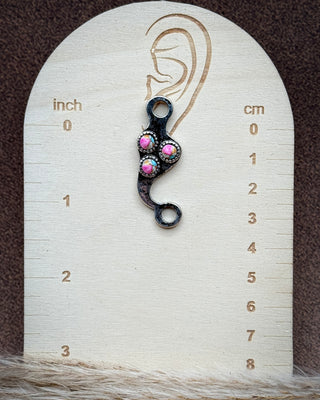 Pink Rosette Horse Bit Fashion Earrings