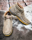 Elora Twisted X Chukka Driving Moc - Bomber on cowhide.