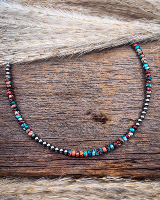 Tessa Blue and Pink Sea Sediment Necklace
