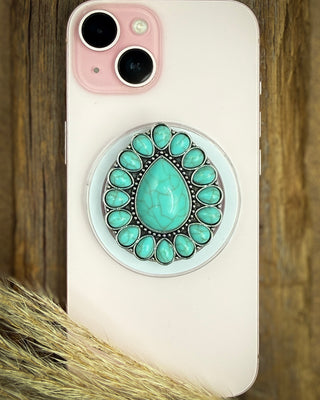 Turquoise Teardrop Concho Magnetic Phone Grip & Stand