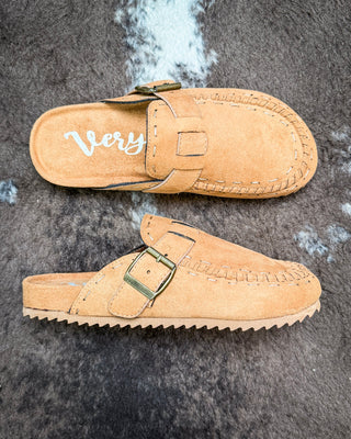 Bella Buckle Clog in Tan by Very G