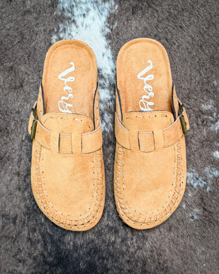 Bella Buckle Clog in Tan by Very G